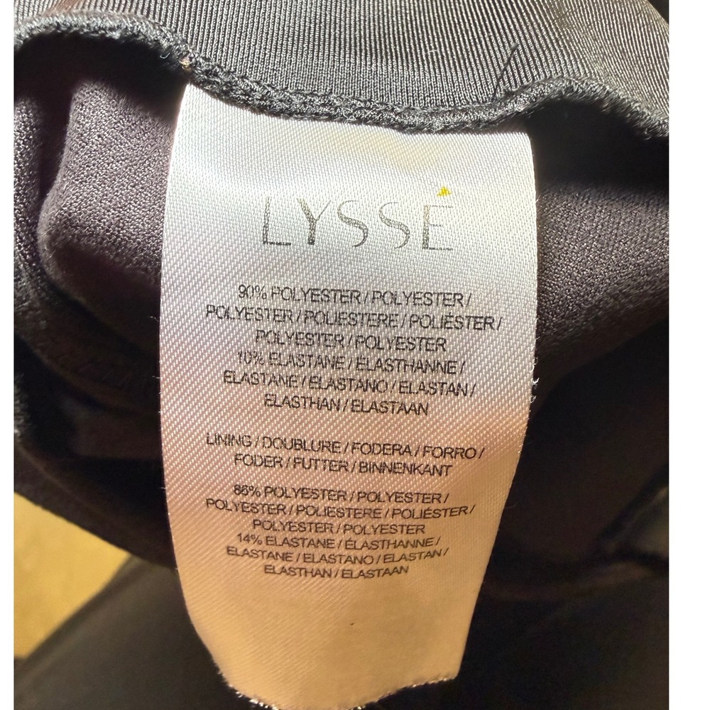 Lysse Empire Ponte Knit Leggings Black Lace Up Side Seam Pull On Gothcore Edgy A - Picture 11 of 11